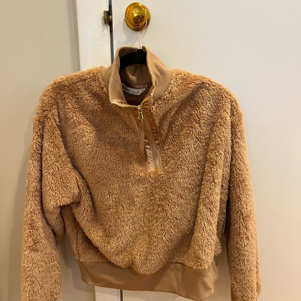 Sonoma Tan Half-Zip Pullover Sweatshirt
